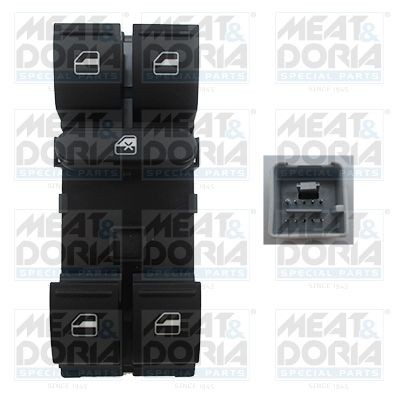 Блок управления SKODA Octavia (04-) стеклоподъемниками MEAT&DORIA 26134 MEAT DORIA