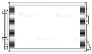 Радиатор кондиц. с ресивером для а/м Kia Sorento III (14-) LRAC 0824 LUZAR