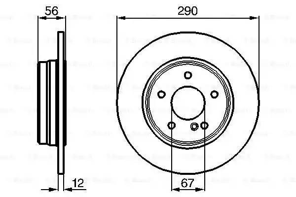 Диск тормозной MERCEDES E (S210) задний (1шт.) BOSCH 0 986 478 899 BOSCH