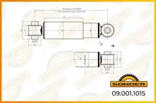 Амортизатор подвески (задний) SAF о.н 2376007102 — 2 года безусловной гарантии 090011015 SONDER