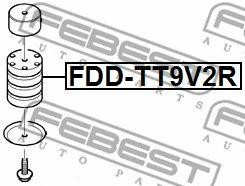 Отбойник FORD Transit (06-) рессоры задней FEBEST FDD-TT9V2R FEBEST