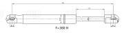 Упор газовый (амортизатор) Kia Soul (14-) (крышки багажника) (GS 0854) GS0854 TRIALLI