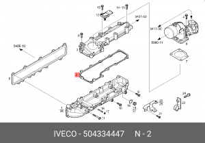 прокладка впускного коллектора!\Iveco Daily F1A/F1C 2009 504334447 IVECO