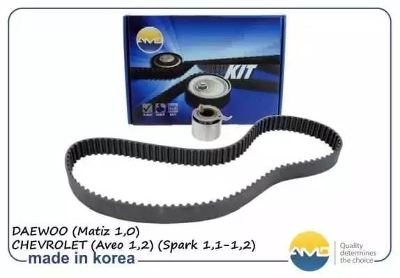 Комплект ГРМ(ремень ГРМ +ролик) DAEWOO Matiz 1,0, CHEVROLET Aveo 1,2, Spark 1,1- AMD.KITBR1 AMD