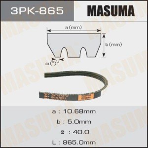 ремень поликлиновой! 3PK865 \ Citroen Jumper, Peugeot Boxer 2.5D 94-02 3PK-865 MASUMA