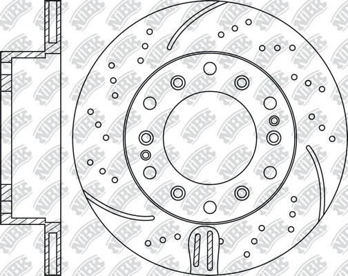 Диск тормозной TOYOTA Land Cruiser (J120) задний (1шт.) NIBK RN1216DSET NIBK