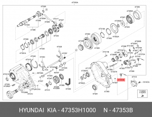 Датчик HYUNDAI Terracan (01-) KIA Sorento (02-) раздаточной коробки OE 47353H1000 HYUNDAI KIA