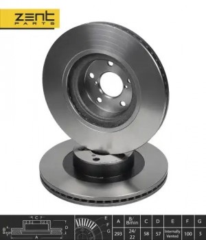 диск тормозной передний! Subaru Impreza 2.0 00> Z06011 ZENTPARTS