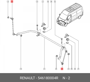 СТОЙКА СТАБИЛИЗАТОРА ПОПЕР УСТ ПЕР (МЕТ) 546180004R 546180004R RENAULT