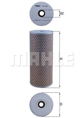 Фильтр гидроусилителя руля HX89 MAHLE KNECHT