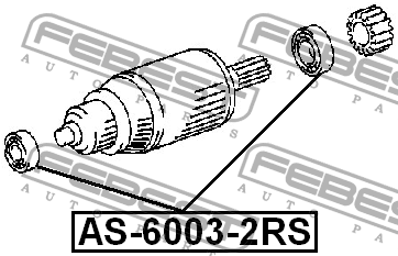 Подшипник шариковый (17x35x10) AS-6003-2RS AS-6003-2RS FEBEST