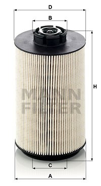 Фильтр топливный DXI5/DXI7 PU1058X MANN FILTER