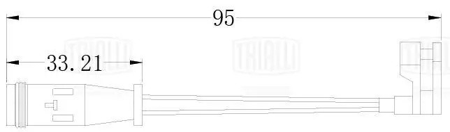 Датчик износа колодок Mercedes ML (W164) (05-) зад. L=95 (PFS 0095) PFS 0095 TRIALLI
