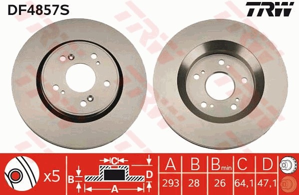 HONDA CR-V (2007-2012) DF4857S TRW