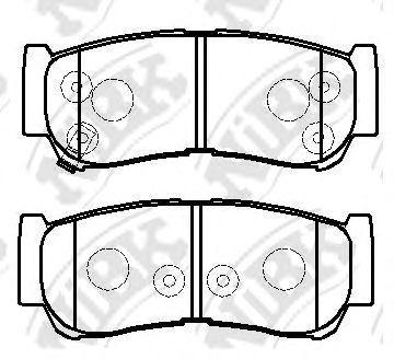 Колодки тормозные дисковые HYUNDAI H-1 01-/SANTA FE (CM)/(SM) 05- PN0447 PN0447 NIBK