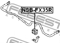 Втулка заднего стабилизатора D24 NSB-FX35R FEBEST