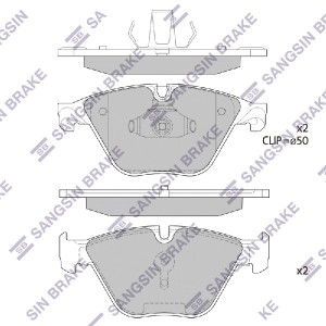 Колодки тормозные дисковые BMW F07GT/F10/F11 2.8i/2.5d/3.0d 10 SP1821 SP1821 SANGSIN
