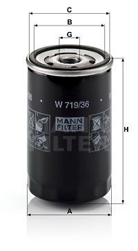 VW TRANSPORTER T2 1.9-2.1 >92 W71936 MANN FILTER