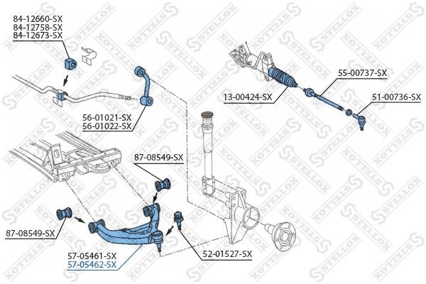 рычаг нижн. п. ! \ MB Sprinter all 95-00, VW LT 28-46 all 96> 5705462SX STELLOX