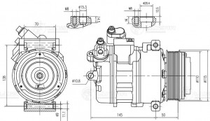 Компрессор кондиц. для а/м BMW X5 E70 07-/5 F10 10- 3.0D LCAC2672 LCAC 2672 LUZAR