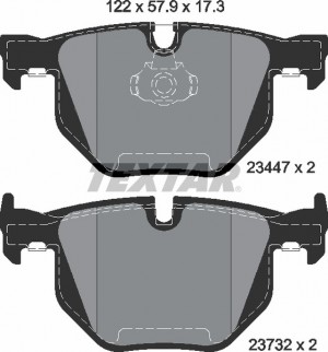 Колодки тормозные задние TEXTAR 2344704 TEXTAR