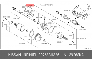 Подшипник вала 39268-8H326 39268-8H326 NISSAN
