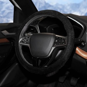Оплетка на руль, искусственный мех, черная, 38 см / M (AWC-SF-09M) AWC-SF-09M AIRLINE