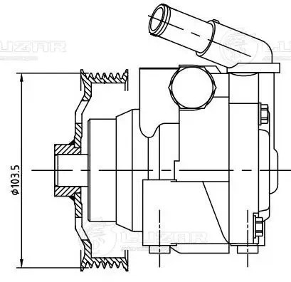 Насос ГУР для а/м Ford Mondeo IV 07- 2.0i/2.3i LPS1007 LPS 1007 LUZAR