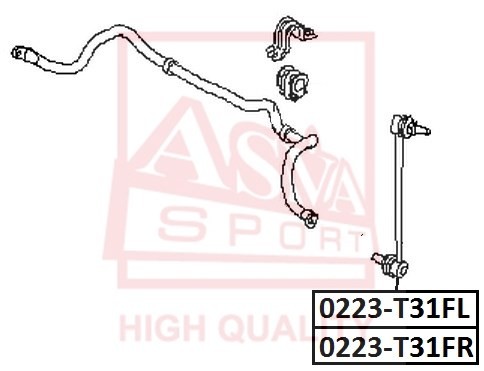 ТЯГА СТАБИЛИЗАТОРА ПЕРЕДНЯЯ ЛЕВАЯ NISSAN/INFINITI 0223T31FL 0223-T31FL ASVA