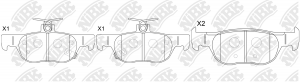 Колодки тормозные MAZDA 3 (18-) задние (4шт.) NIBK PN5822 NIBK