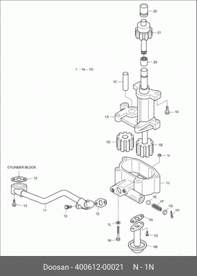 400612-00021 Прокладка 65.96601-0058 400612-00021 DOOSAN