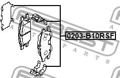Комплект монтажный для дисковых колодок NISSAN ALMERA 2006-2012 0203-B10RSF 0203-B10RSF FEBEST