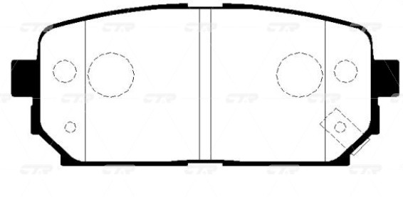 Колодки тормозные KIA Carens 2006 ~ 2013 / Rondo 2006 ~ 2013 зад.прав.лев. (стар GK0548 CTR