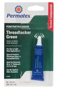 Фиксатор резьбы средней фиксации проникающий зеленый (2.2-12мм -54С/+150С) 6мл P 29000 PERMATEX