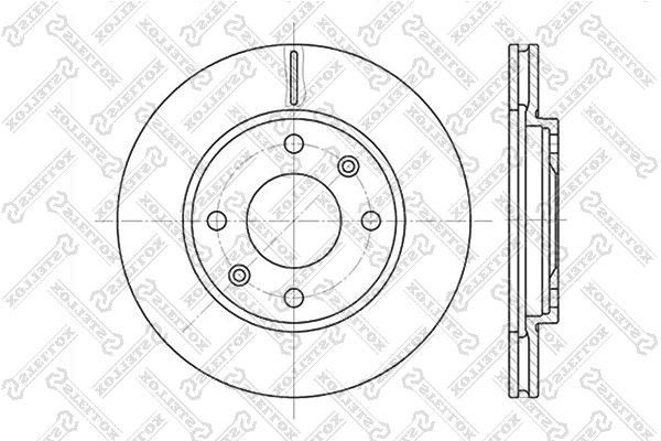 диск тормозной! пер.\Citroen AX/Xsara 1.3-1.1, Lifan 6020-9918V-SX STELLOX