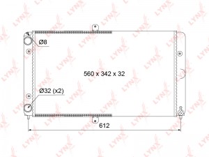 радиатор системы охлаждения!\ Lada 2110 1.5i 95> RM1138 LYNXAUTO