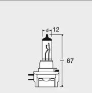 Лампа 12V H11B 55W PGJY19-2 OSRAM 64241 OSRAM
