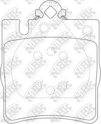 Колодки тормозные MERCEDES E (W210) задние (4шт.) NIBK PN0126 NIBK
