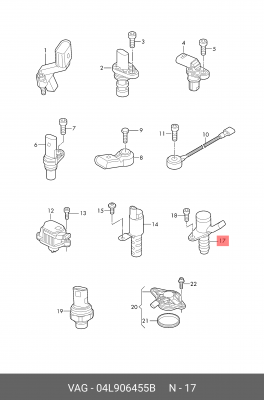 Клапан (VAG) 04L906455B 04L 906 455 B VAG