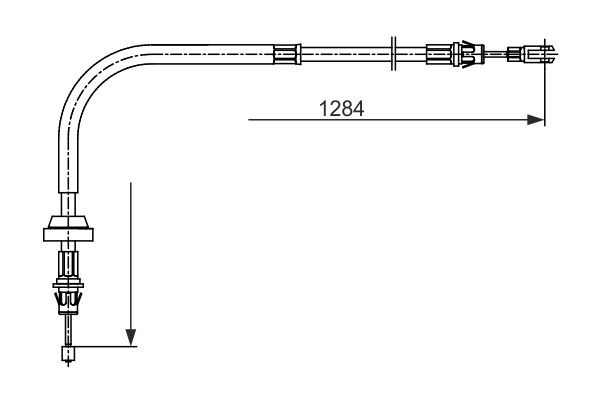трос ручника центральный!\Ford Transit 00-06 1 987 482 756 BOSCH