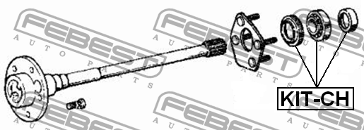 Подшипники задн полуоси комплект JEEP GRAND CHEROKEE 99-05, CHROKEE 02-12 KIT-CH KIT-CH FEBEST