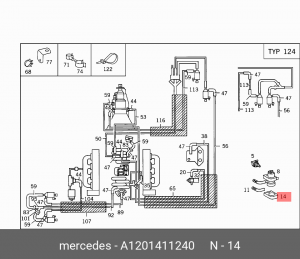 A 120 141 12 40 АВТОЗАПЧАСТЬ A 120 141 12 40 MERCEDES BENZ