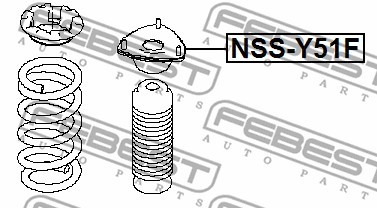 ОПОРА ПЕРЕДНЕГО АМОРТИЗАТОРА подходит для NISSAN Q70/M Y51 2012.01- [GR] NSS-Y51 NSS-Y51F FEBEST