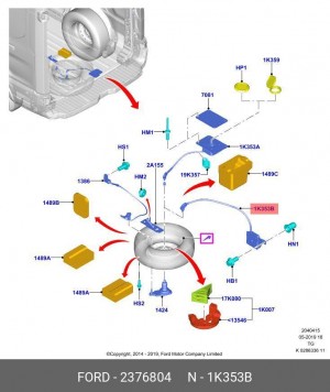 ЛЕБЁДКА ЗАПАСНОГО КОЛЕСА 2376804 FORD