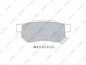 Колодки тормозные задние подходит для HONDA  Jazz 1.4 08 / Civic 1.5-2.0D 91-01  BD-3428 LYNXAUTO