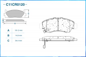 Тормозные колодки передние Low Metallic C11CR0120 C11CR0120 CWORKS