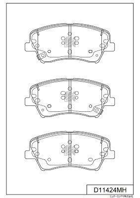 Колодки тормозные дисковые  HYUNDAI ELANTRA V Coupe (JK) D11424MH D11424MH MK KASHIYAMA