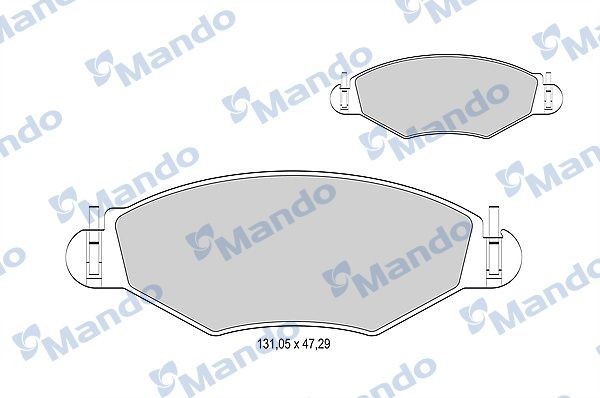 Колодки тормозные PEUGEOT 206 (98-),306 (94-02) передние (4шт.) MANDO MPP02 MANDO