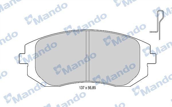 Колодки тормозные дисковые перед MBF015823 MANDO