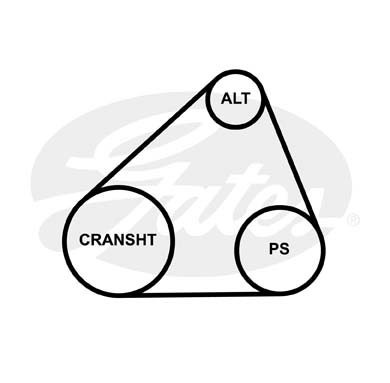 Поликлиновой ремень 5PK1013 (8653-10165) 5-PK-1013 GATES